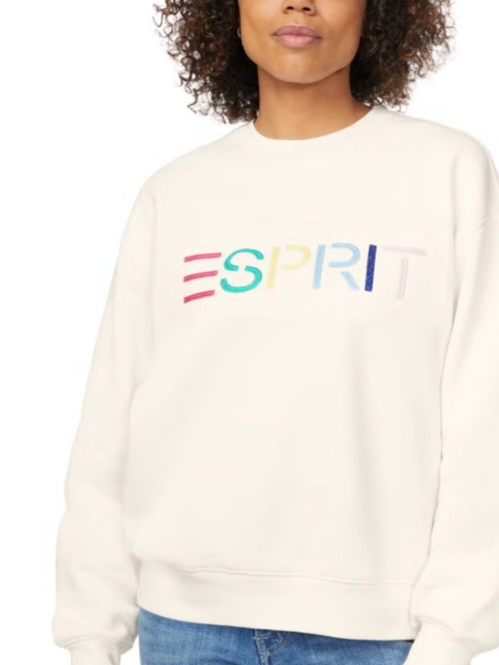 Esprit Cream Crewneck Sweatshirt Size Small